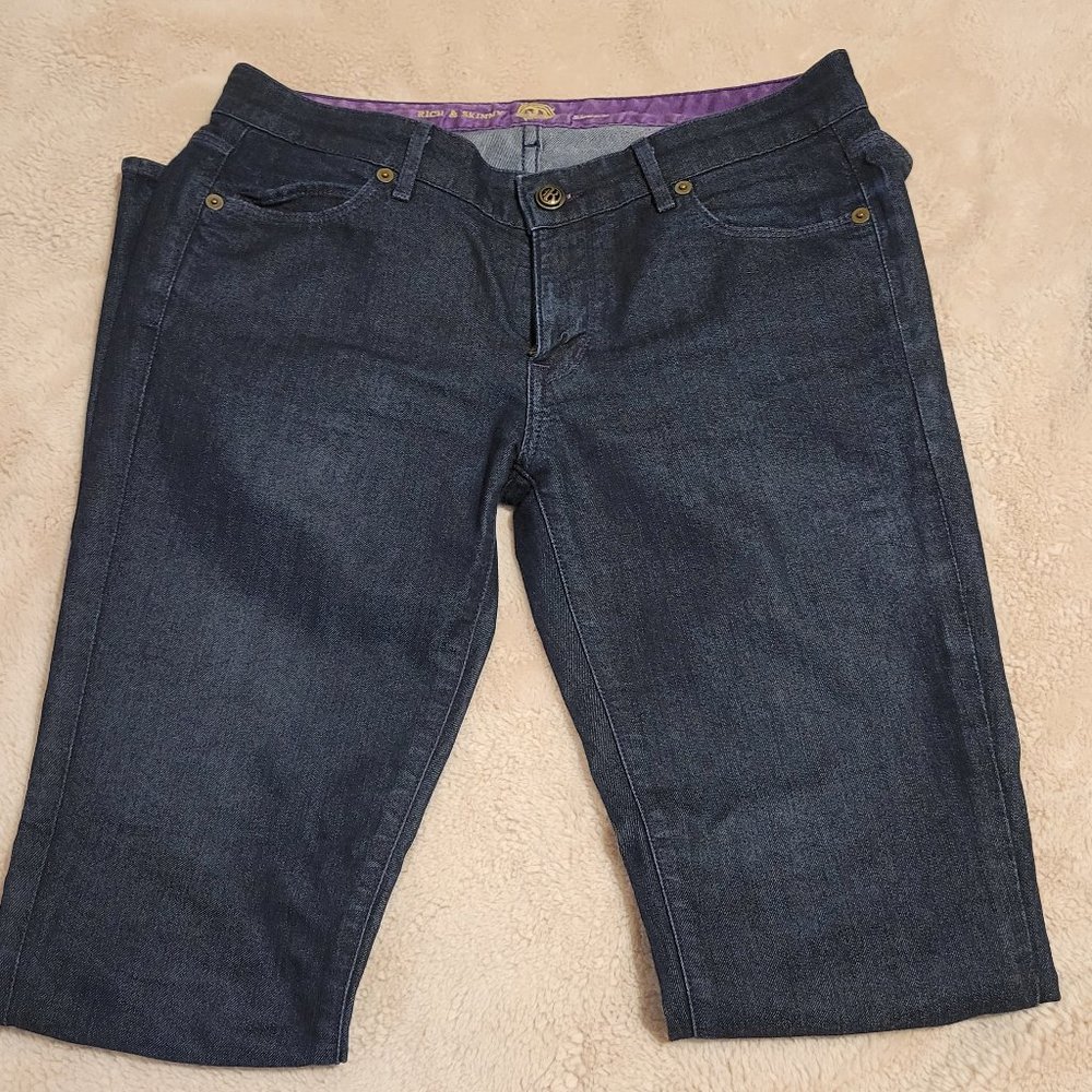 Rich & Skinny Sleek Straight Leg Denim Jeans Size: 28